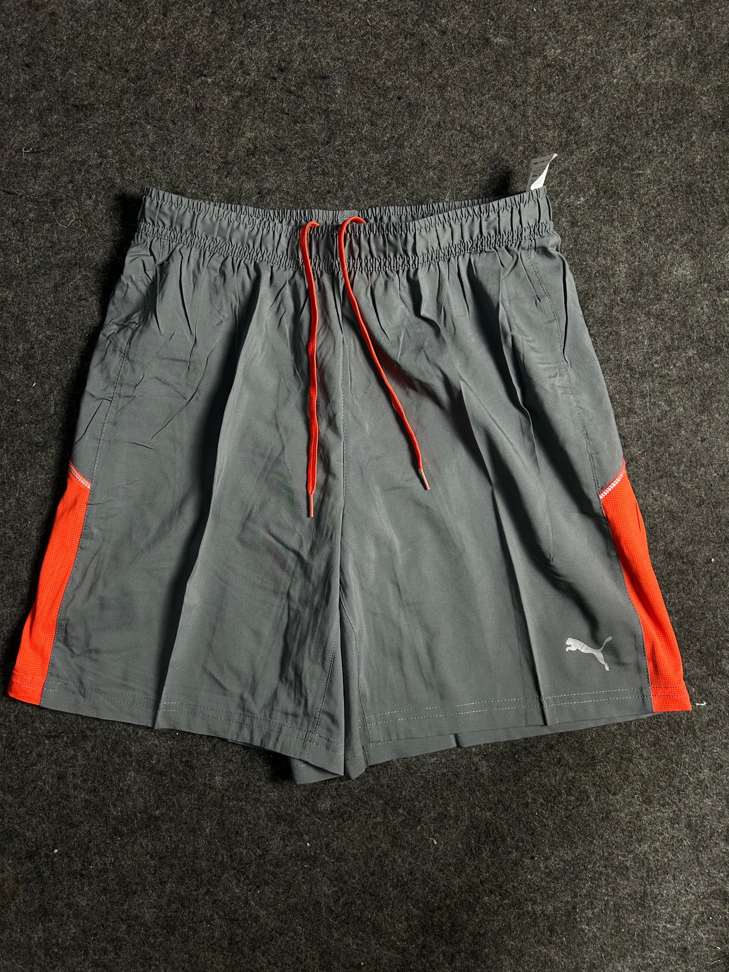 Puma Orange Grey Shorts - Medium