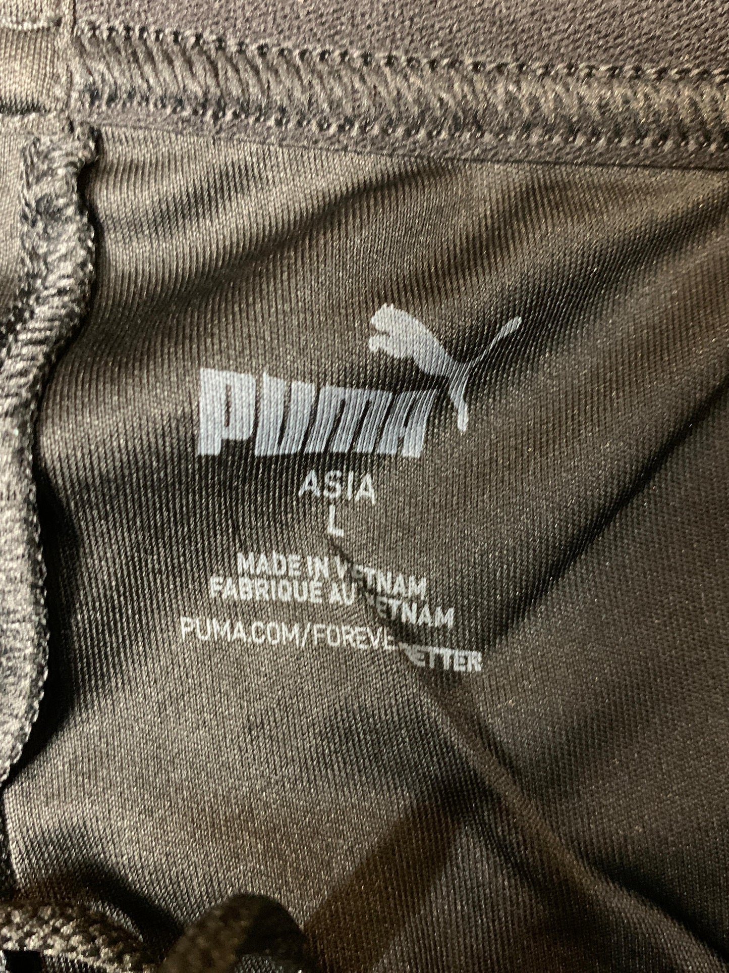 Puma Plain Black Shorts - Large