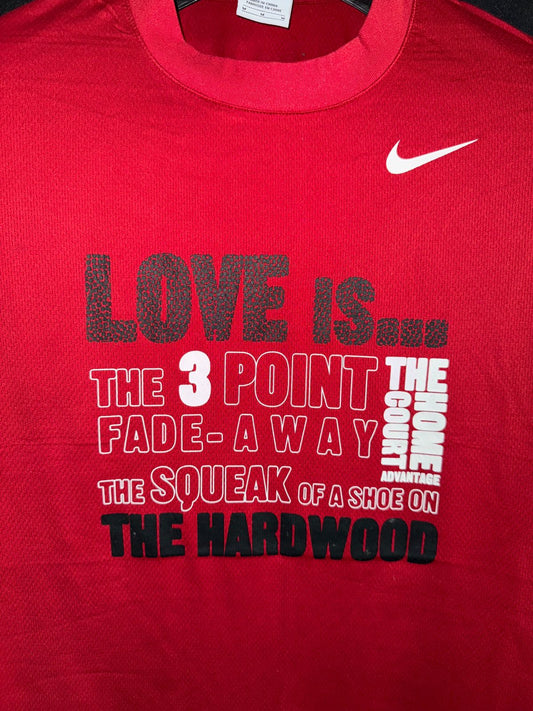 Nike Red Round Neck - Slim Large