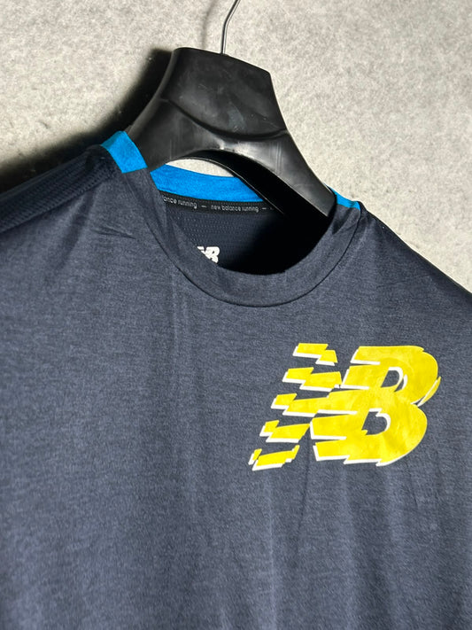 New Balance Big Logo Blue Round Neck - Medium