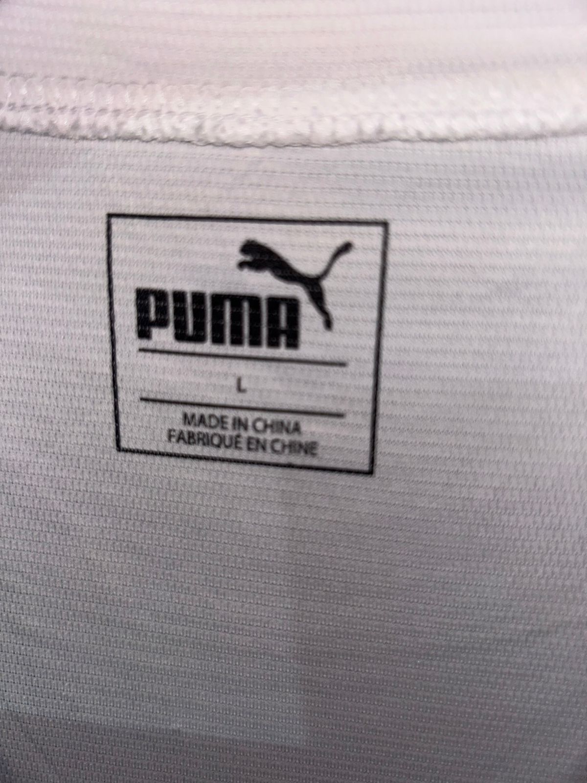 Puma White V Neck Tanktop - Large
