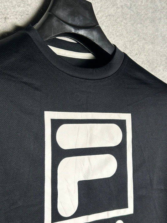 Fila Big Logo Black Round Neck - Large