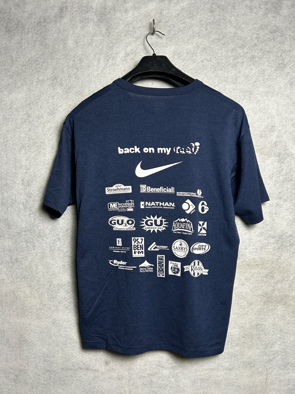 Nike Blue With Big Logo Dry Fit - Medium