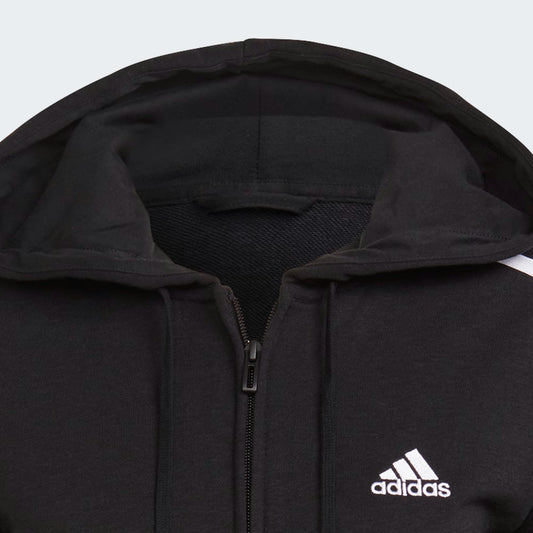 Essentials French Terry 3-Stripes Full-Zip Hoodie