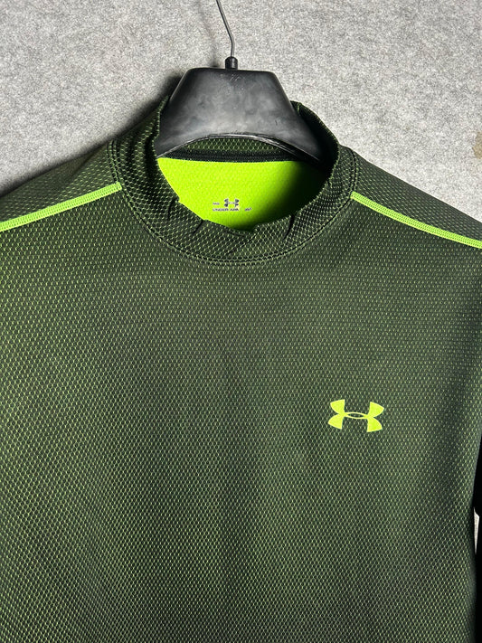 Under Armour Green Full Sleeves Tee- Medium