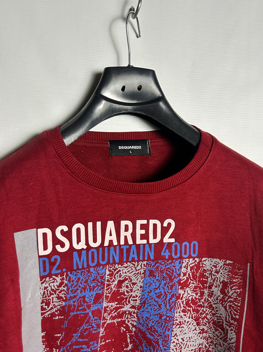 DSQQUARED2 Big Logo Red Swaeter Round Neck - Large
