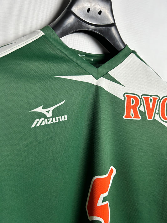 Mizuno Big Logo Green V Neck - Medium