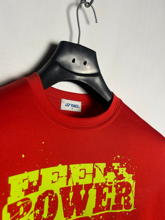 Yonex Red Big Logo Round Neck - Medium