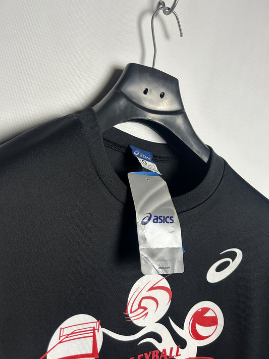 Asics Big Logo Black Round Neck - XL