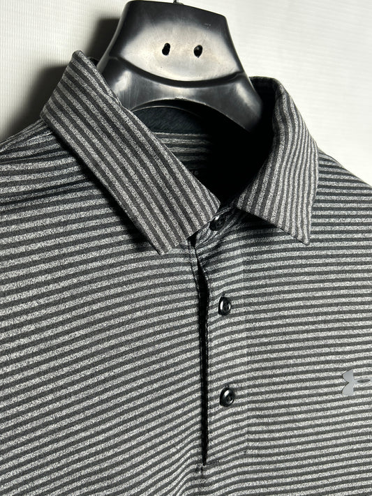 Under Armour Heat Gear Printed Black Polo - LG