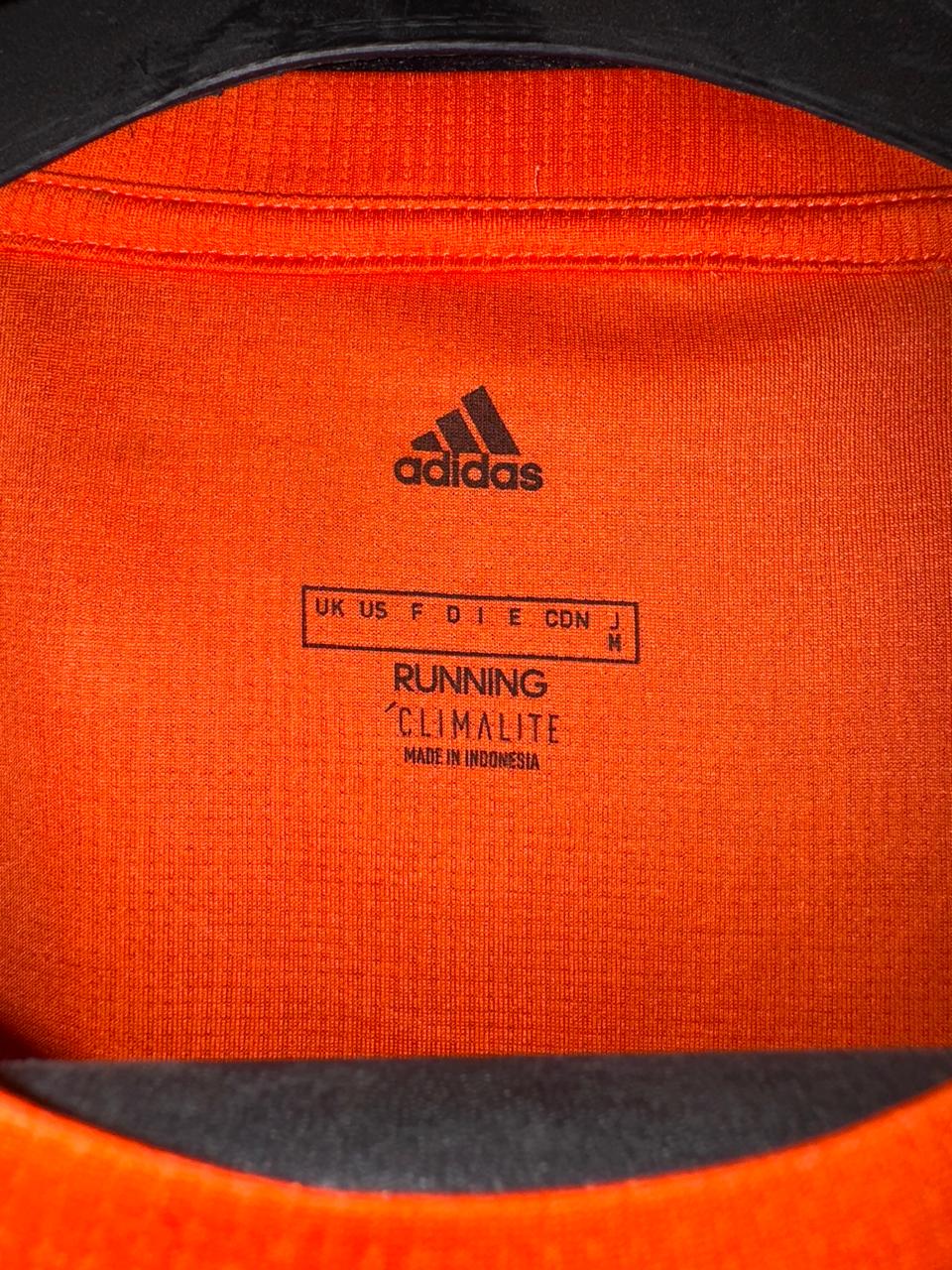 Adidas Orange Round Neck Shirt - Medium