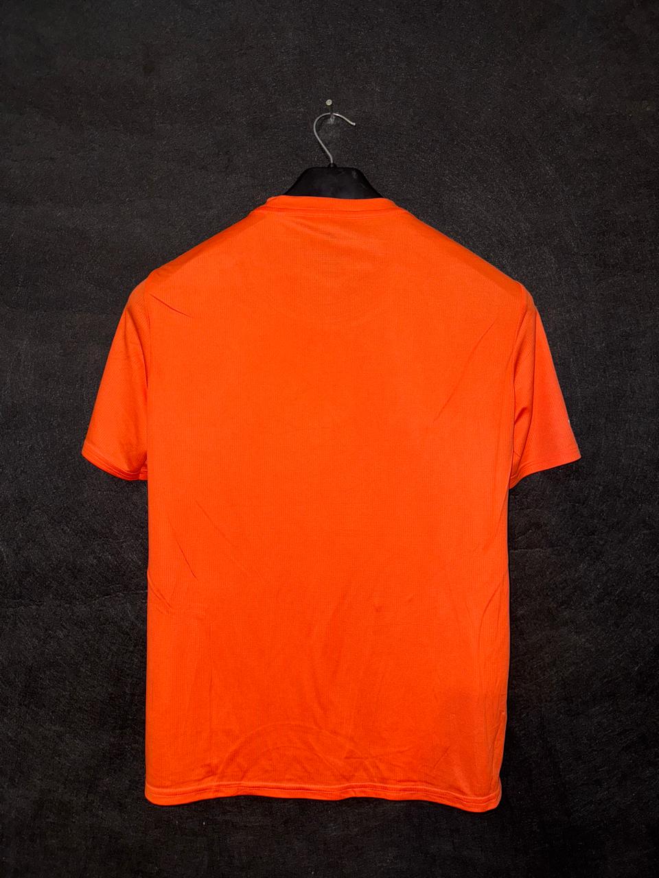 Adidas Orange Round Neck Shirt - Medium