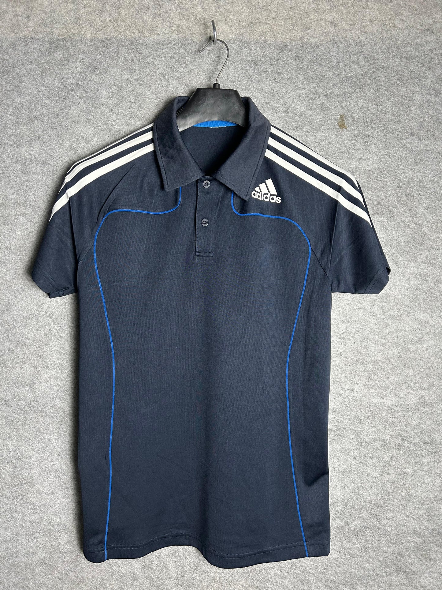 Adidas Blue Polo - Medium