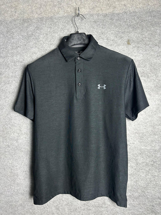 Under Armour Black SM Loose HeatGear Polo - Small