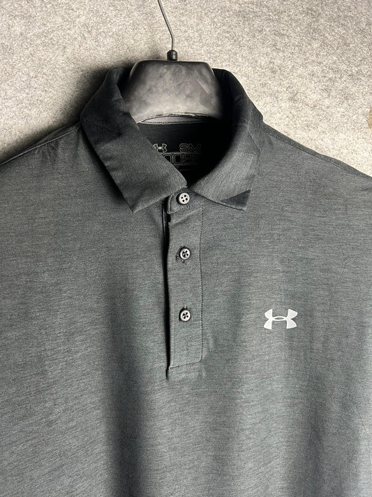 Under Armour Black SM Loose HeatGear Polo - Small