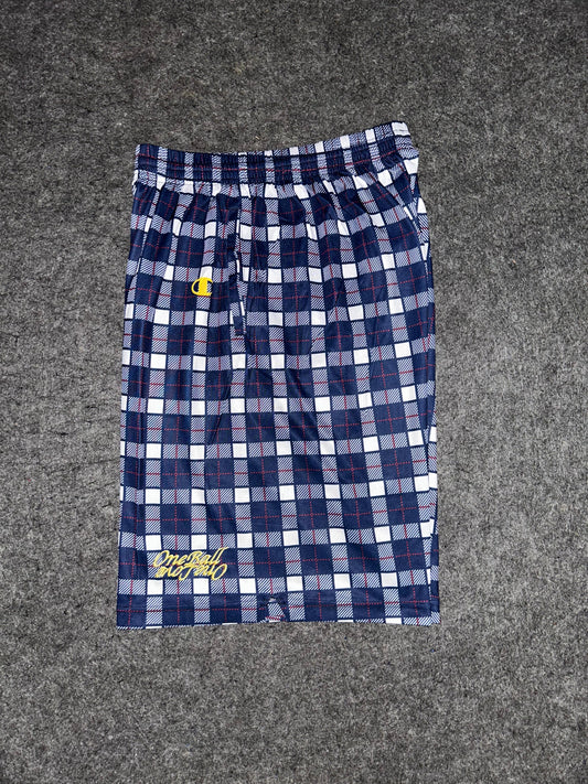 Champion Blue & White Box Print Short - XL