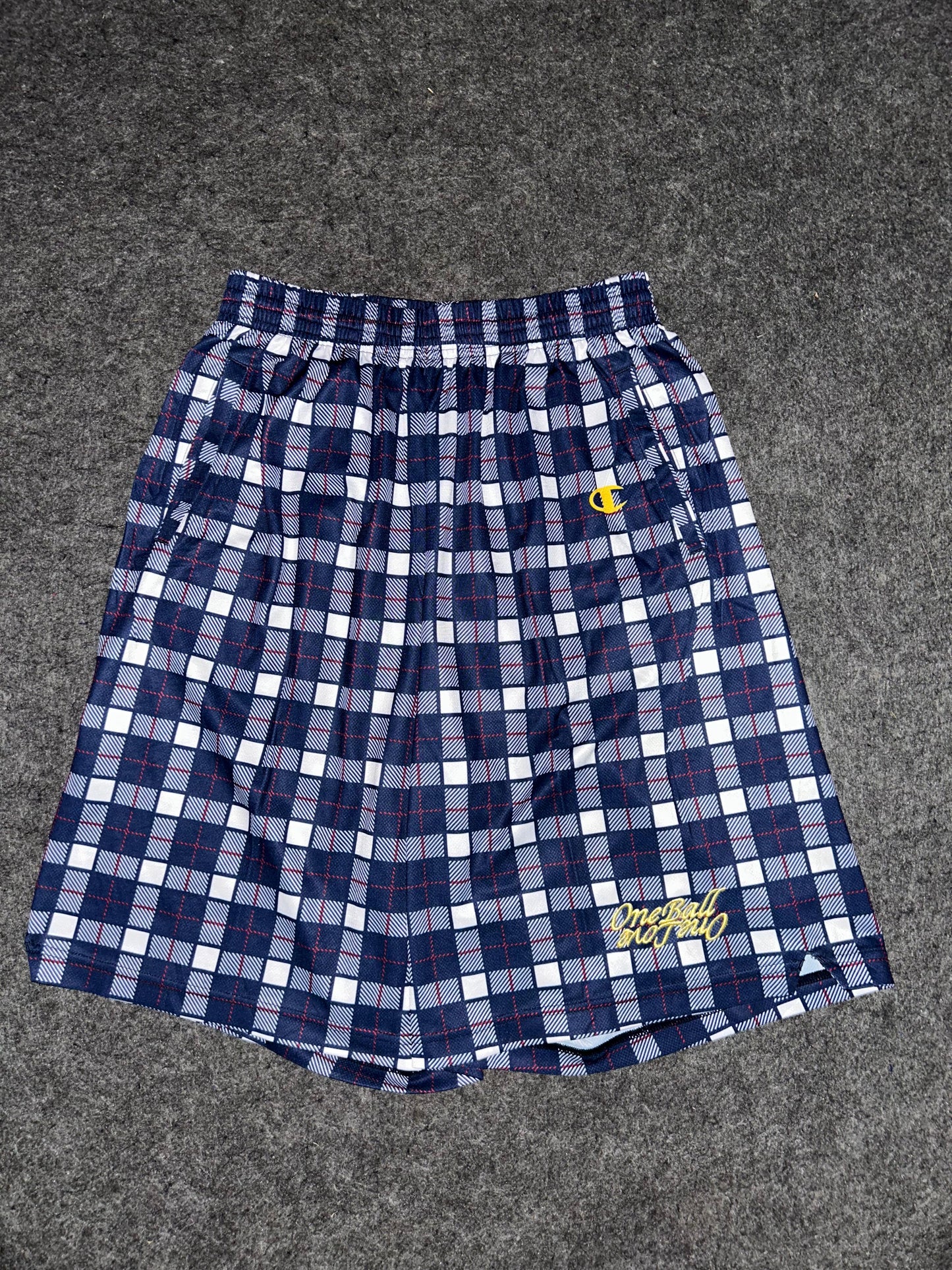 Champion Blue & White Box Print Short - XL