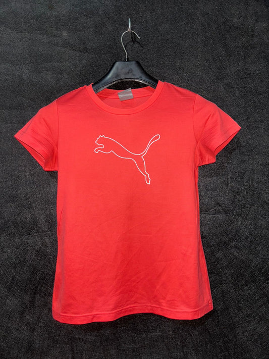 Puma Red Round Neck Tee - Small