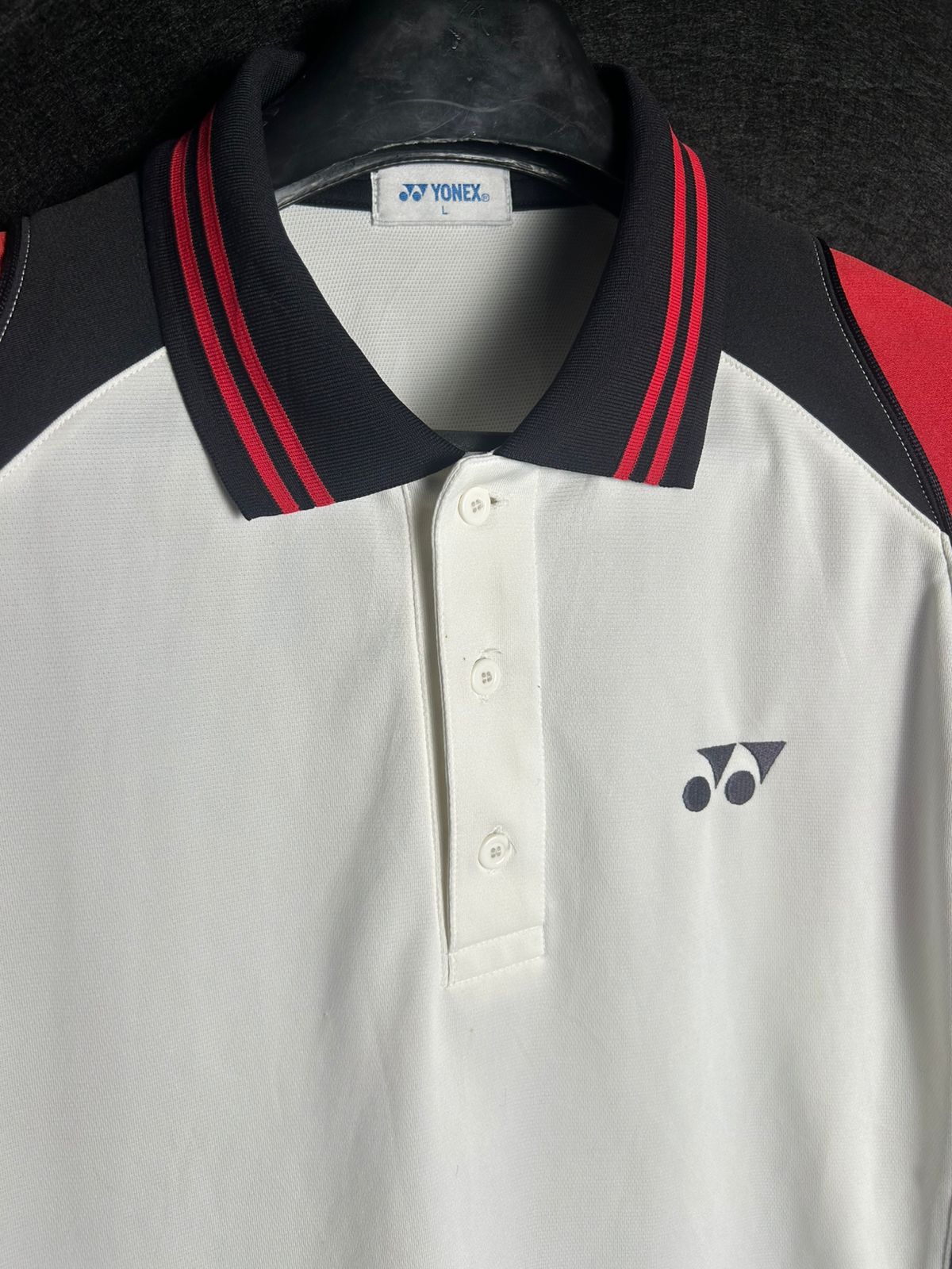 Yonex White & Red Polo - Large