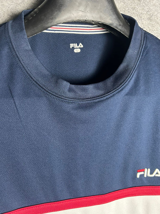 Fila Navy Blue Round Tee  - Large