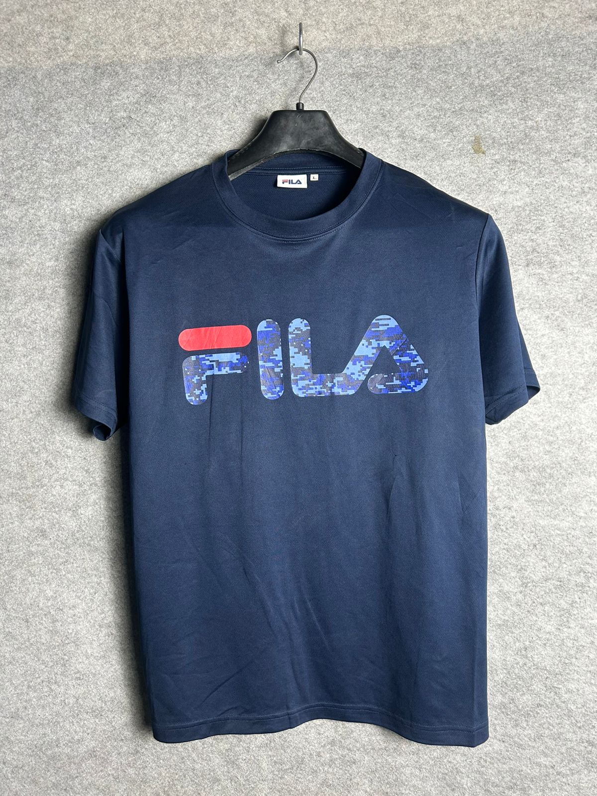 Fila Blue Printed Logo Tee - Large