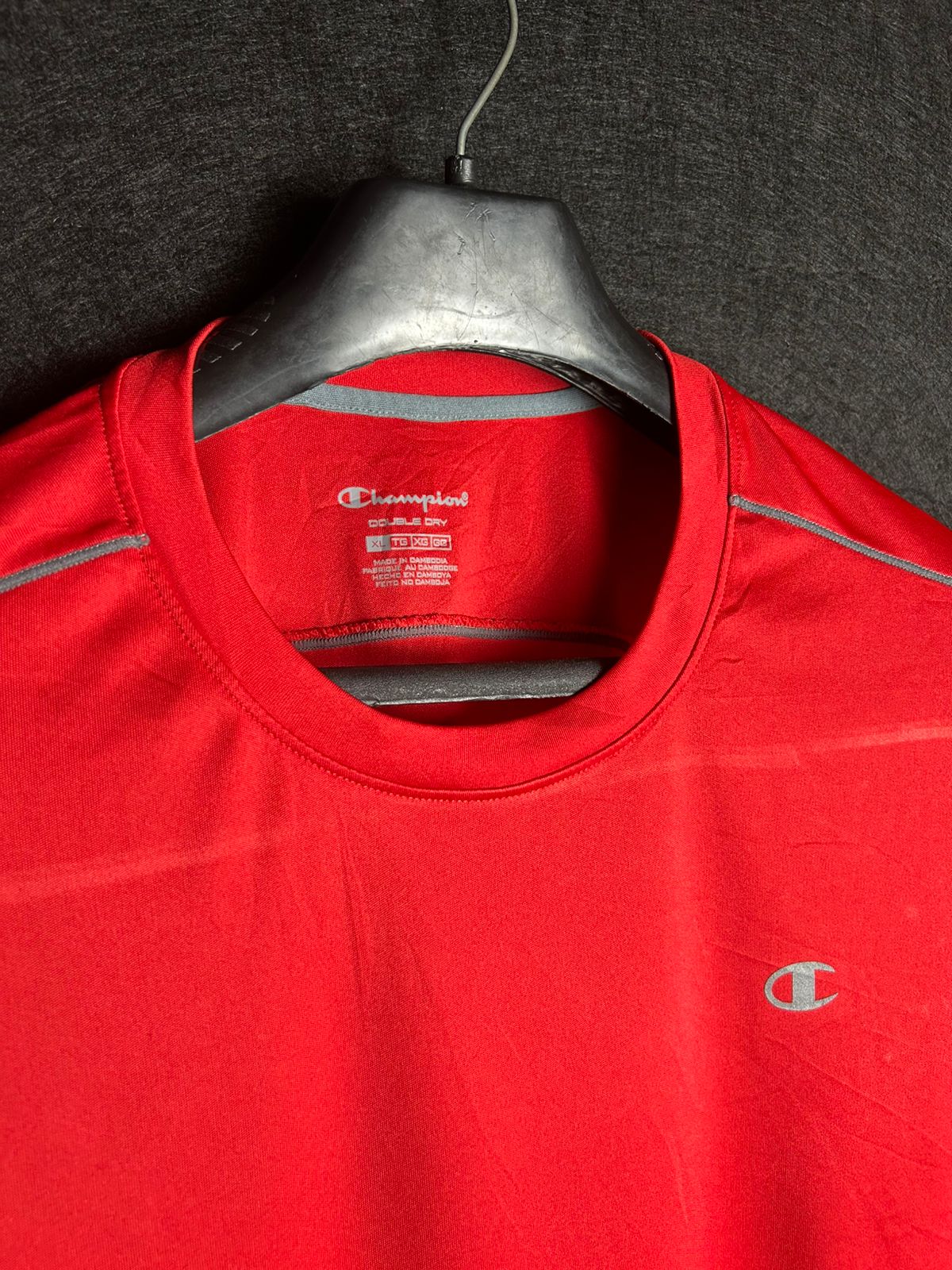 Champion Double Dry Red Round T Shirt  - XL