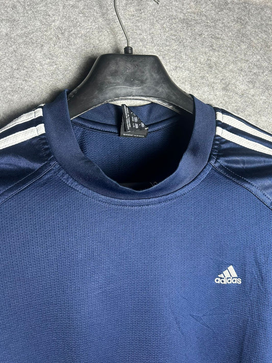 Adidas Blue 3 Qtr T Shirt - Large