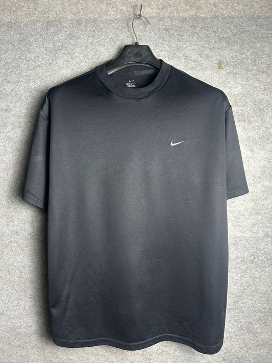 Nike Plain Black Round Tee - Large