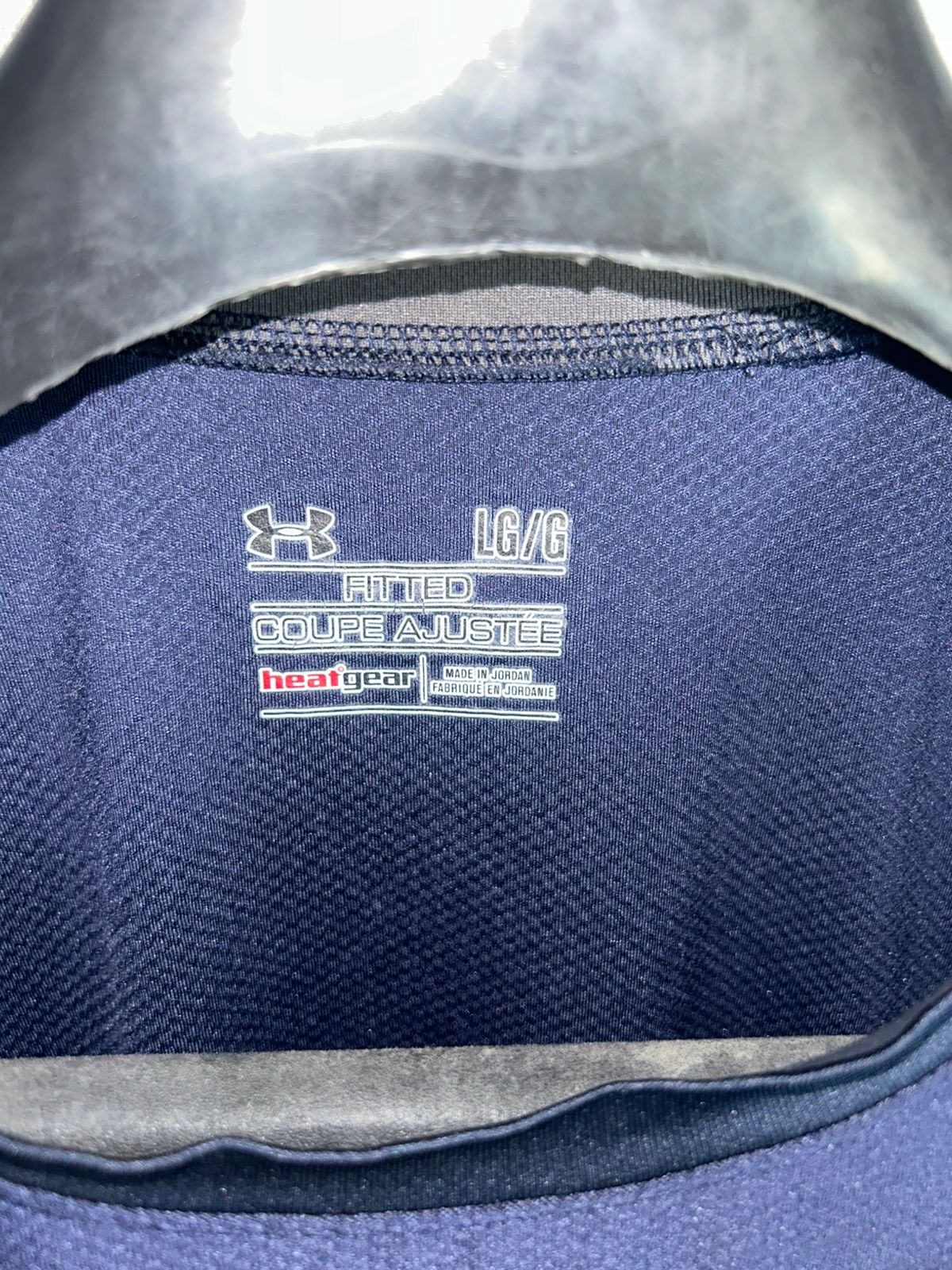 Under Armour HeatGear Fitted Berry Blue Round Tee - XL