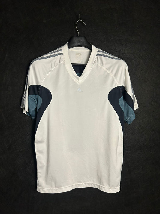 Adidas White/Black/Gray Round Tee - Large