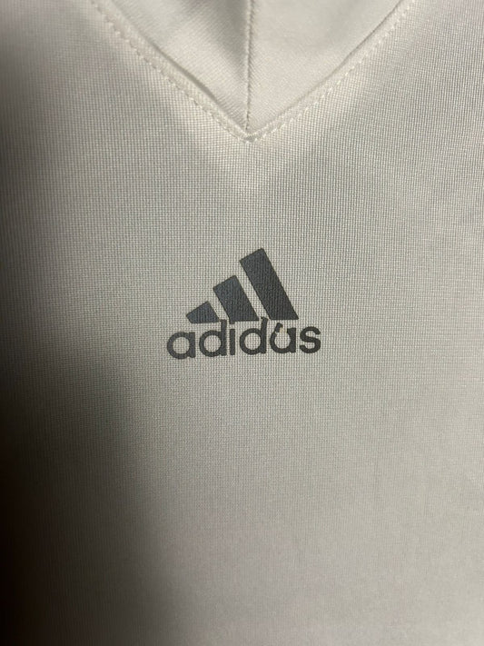 Adidas White/Black/Gray Round Tee - Large