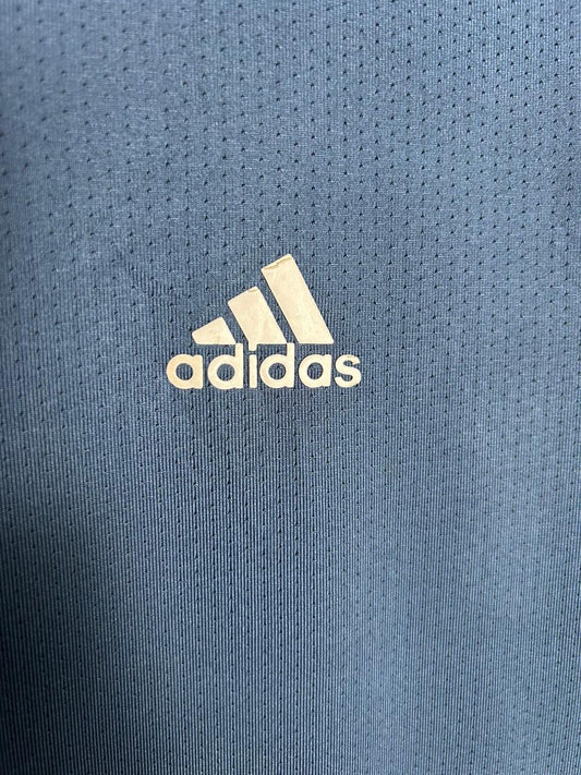 Adidas Climacool Blue White Collar Polo - Large