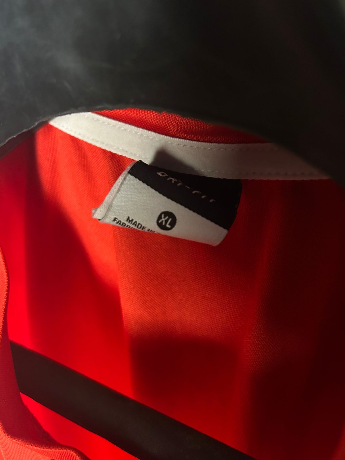 Nike Red/White Round Shirt - XL