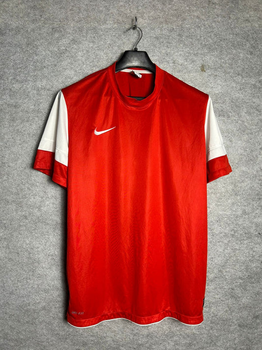 Nike Red/White Round Shirt - XL