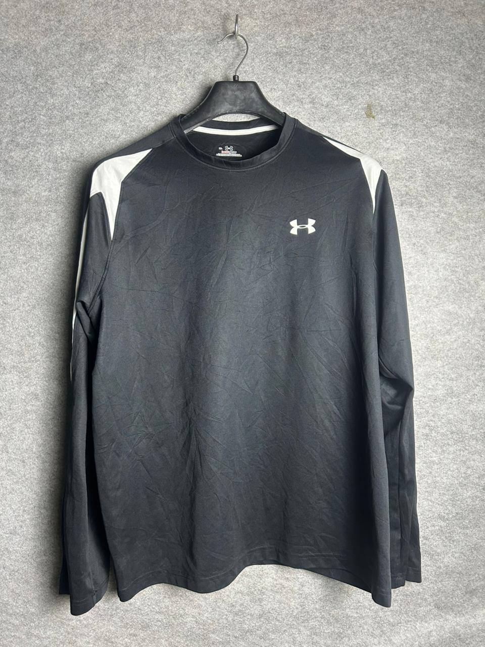 Under Armour Heat Gear Black/White Full Sleeves - XL