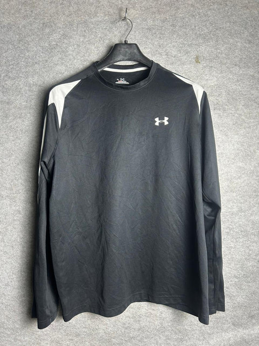 Under Armour Heat Gear Black/White Full Sleeves - XL