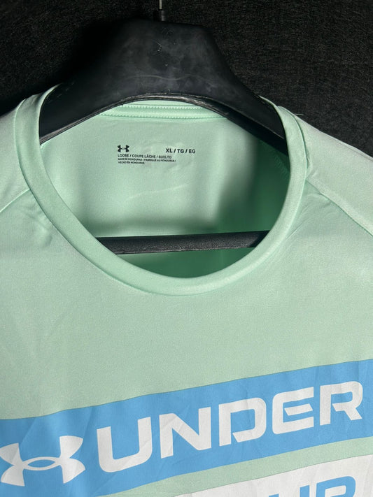Under Armour Loose Light Grayish Green Round Tee - XL