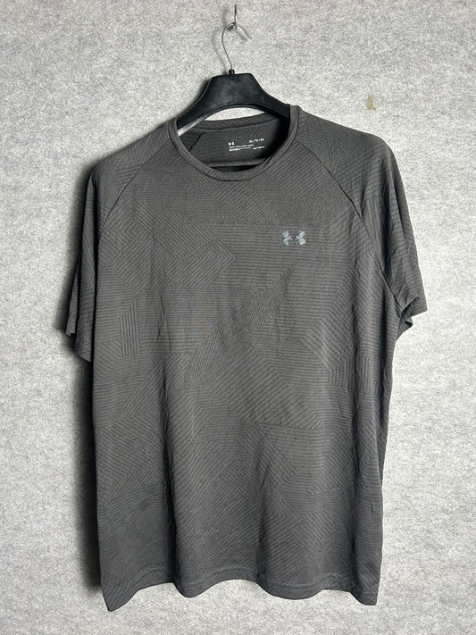 Under Armour Loose Heatgear Gray Textured Tee - XL