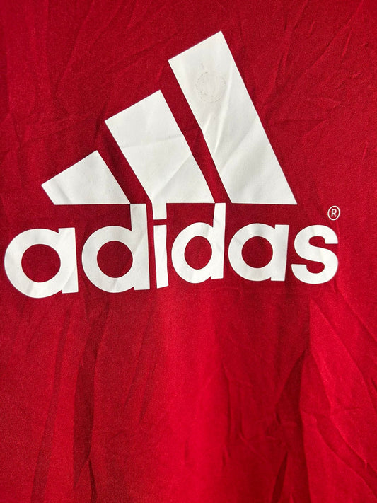 Adidas Climalite Red/Black/White Tee - Medium