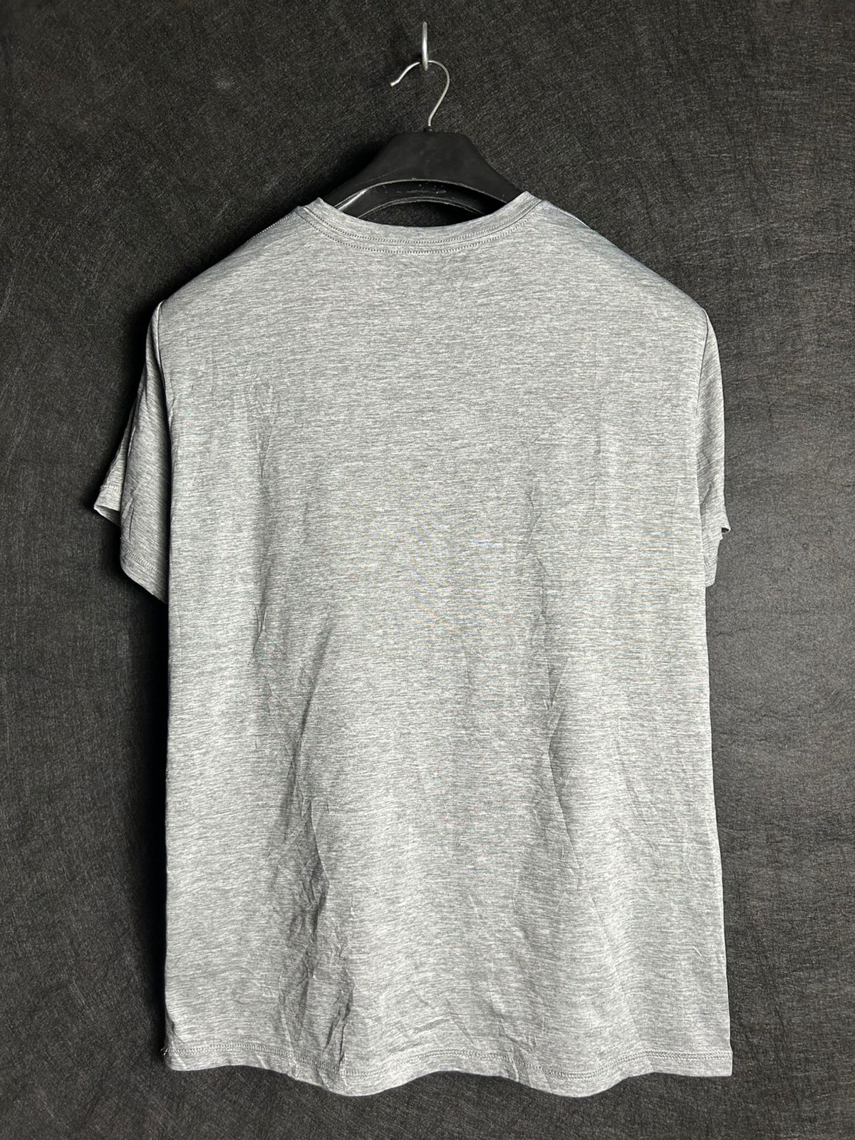 Adidas ClimaLite Light Gray Big Logo Round T Shirt - XL