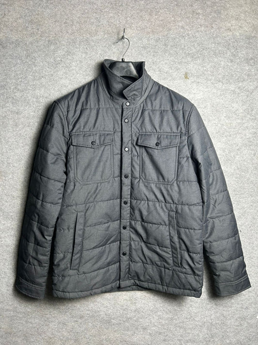 Zara Grey Coat Jacket - Large