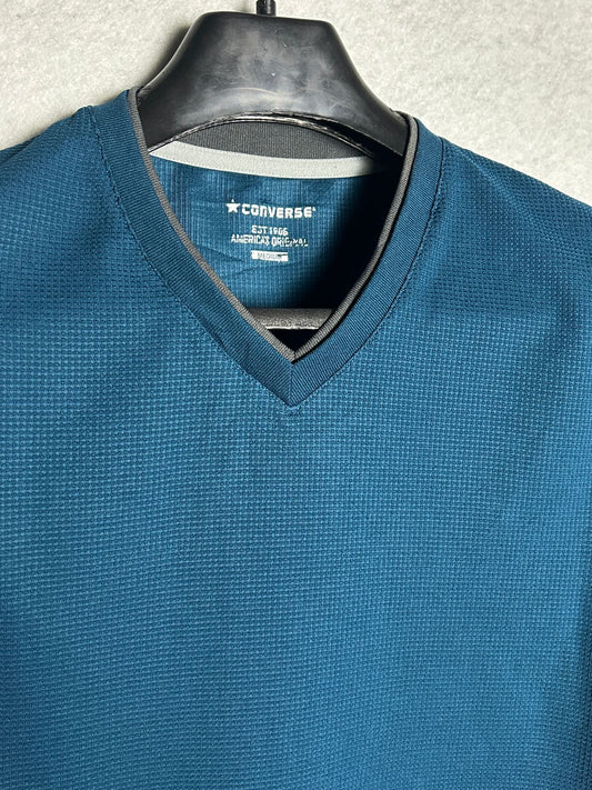 Converse Blue V neck Tee - Medium