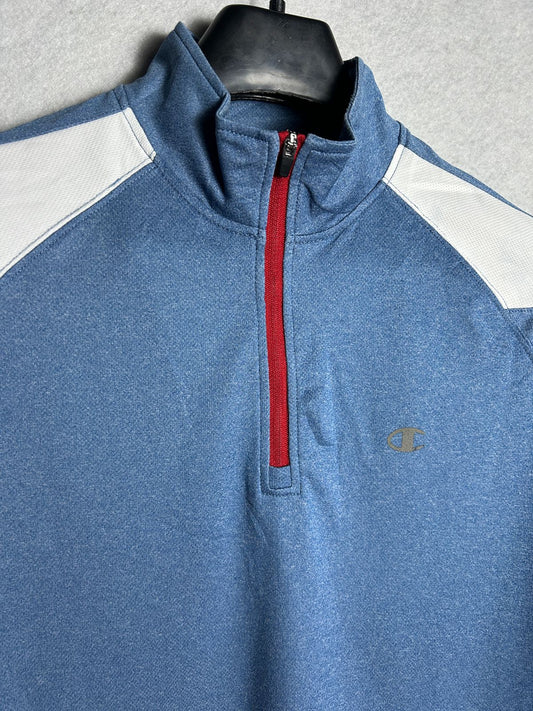 Champion Qtr Zip Blue - Medium