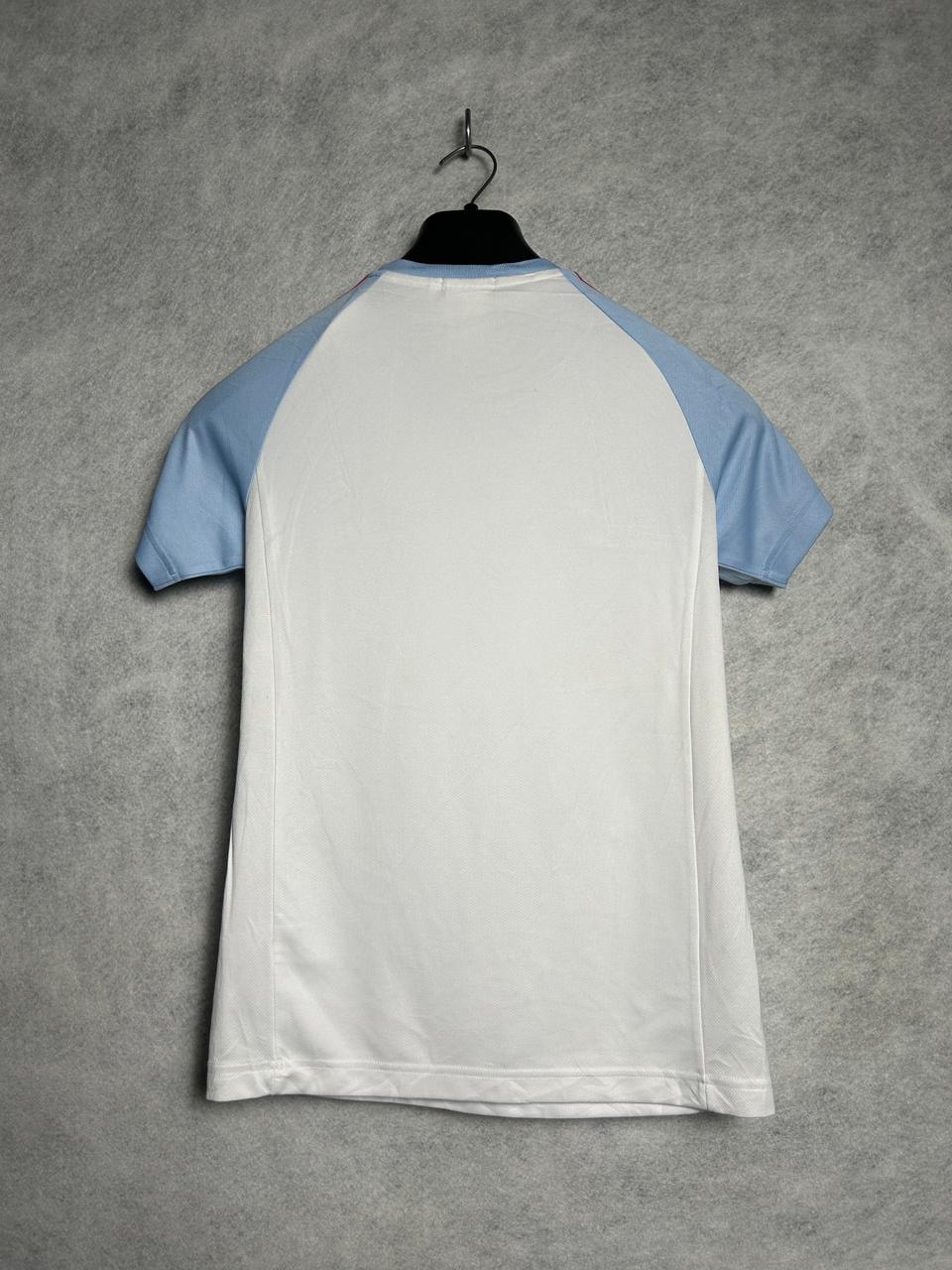 Adidas White ClimaLite UV Care Round Neck - Juniors Large