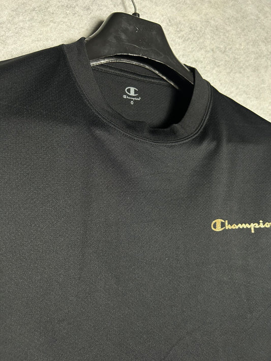 Champion Black Round Neck - Large