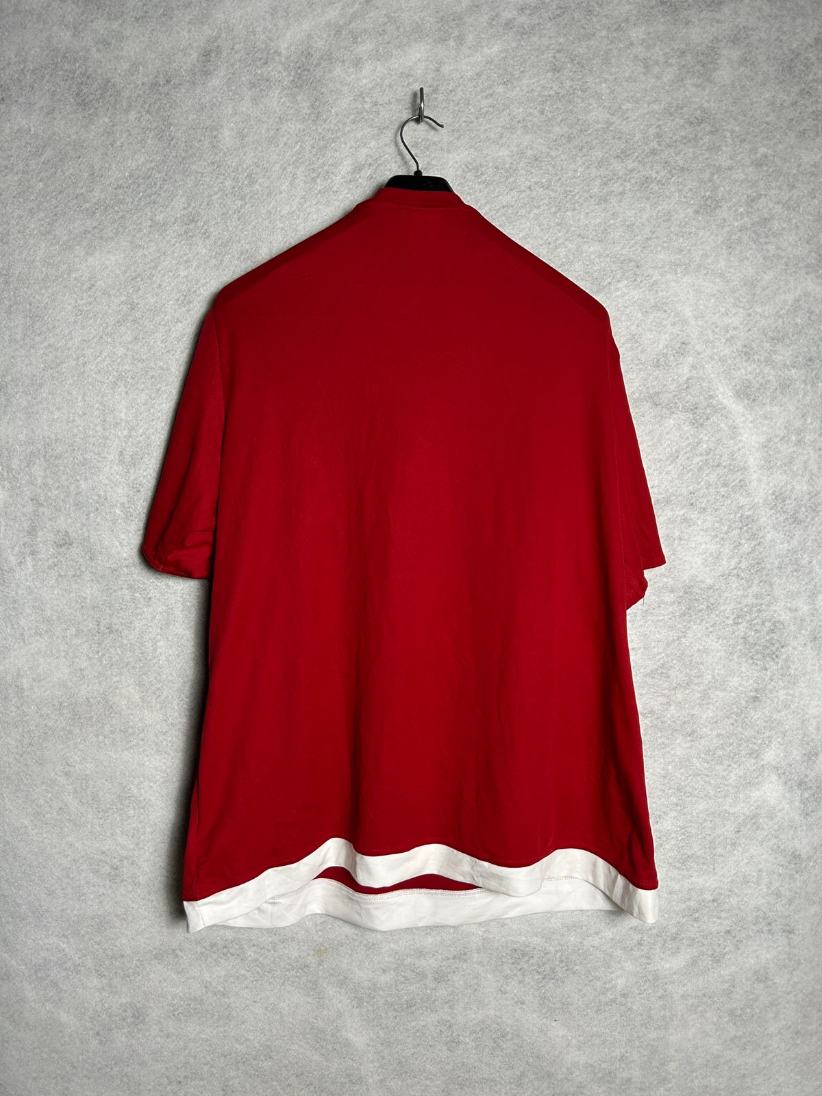 Adidas Red White Stripes Round Neck - XXL