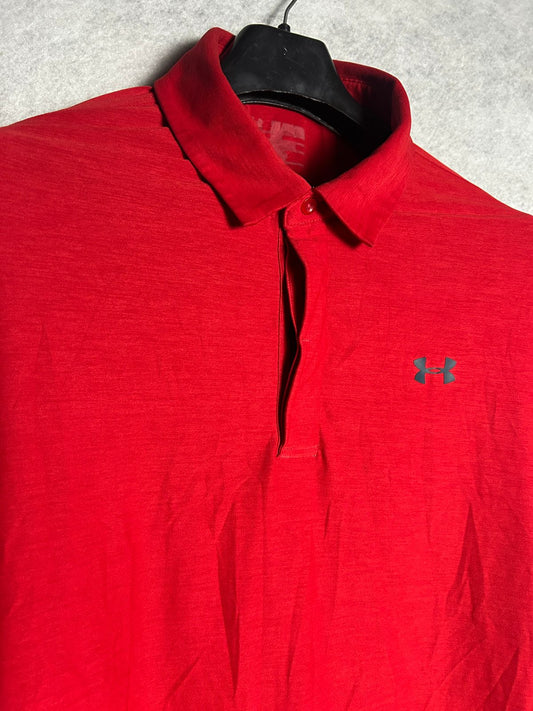 Under Armour Red Full Sleeves Polo - XXXL