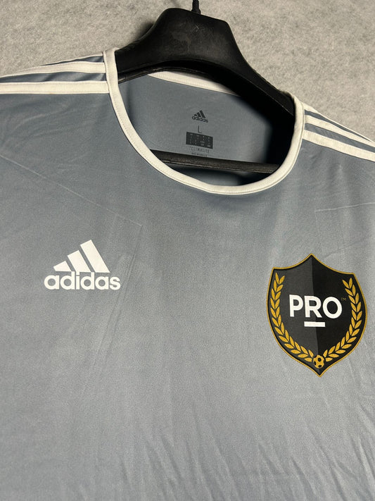 Adidas Clima Lite Gray Round Neck Fit - Large