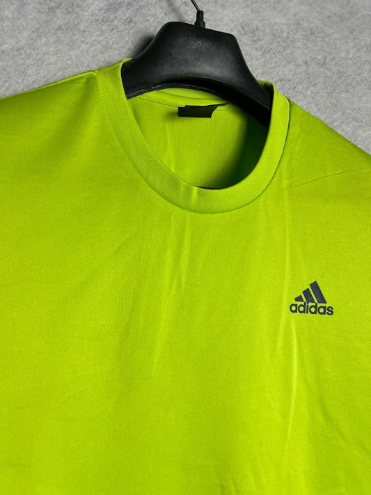 Adidas Neon Green Tee - Medium