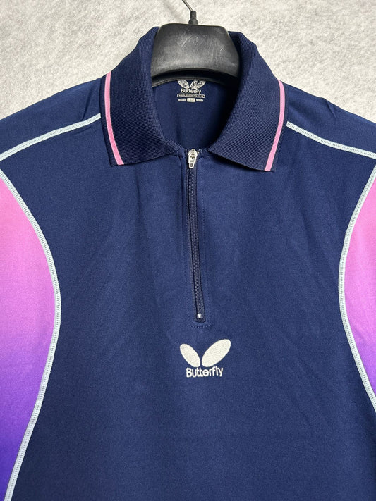 Butterfly Blue Polo - Large
